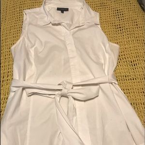 Lane Bryant white, sleeveless, shirt